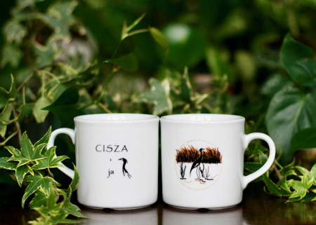 Kubek CZAPLA W ZACHODZĄCYM SŁOŃCU 250 ml OUTLET