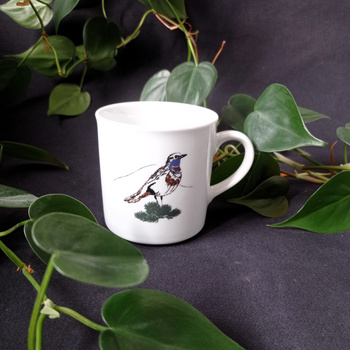 Kubek PTASZEK PODRÓŻNICZEK 250 ml z napisem "wydech wdech"