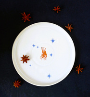 Talerz ceramiczny "Świstak w gwiazdkach" 21 cm